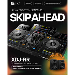 DJ Bundle | XDJ-RR 2-Channel All-In-One DJ System x DM-50D 5” desktop monitor system (Black)